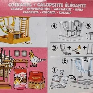 Cockatiel Playset with Yellow and Brown Features